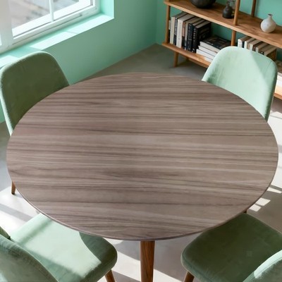 Runder Tischdeckenschutz Elegant mit Elastischem Rand für Zuhause Camping Abendessen