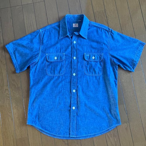 Sugar Cane Chambray Work Shirt Blue Large Mens From Japan