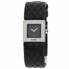 Used CHANEL H0116 Matelasse Watch Stainless Steel Leather Ladies Used 1