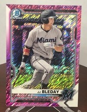2021 Bowman Chrome Prospects JJ BLEDAY Fuchsia Shimmer Refractor /199 Marlins!