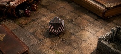 Hand Forged Mokume Gane Inspired Copper Damascus D20 Dice, Premium DnD Gaming 