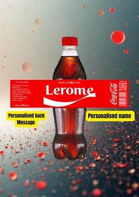 COCA-COLA Personalised Coca Cola Coke Label Wrapper Birthday Christmas Gift Share A Coke