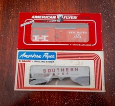 American Flyer S Gauge Freight Car Lot 2 w/ Boxes   New Haven  Southern