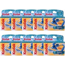 10x Kodak Water and Sport One-Time Use Disposable Camera Waterproof 27 Exposures