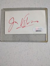 JIM VALVANO Signed INDEX CARD NC State Wolfpack Basketball Coach 1983 Champions