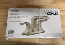 Kohler Rubicon R29403 4D BN 4 2 Handle Bathroom Faucet in Brushed Nickel