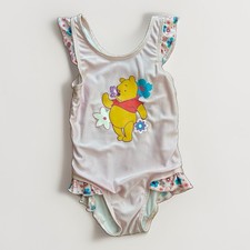 Vintage Disney Winnie the Pooh Pink Bathing Suit One-Piece Girls 4T