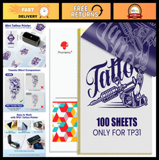 Tattoo Transfer Paper for TP31 Machines, 3.15"x5.24", 100 Sheets, High Quality