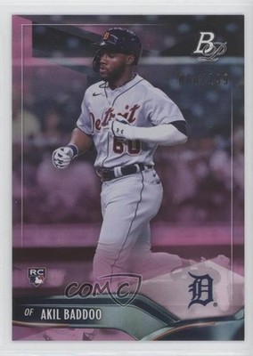 2021 Bowman Platinum Pink 8/199 Akil Baddoo #90 Rookie RC fm0