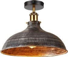 Vintage Ceiling Light Fitting E27 Metal Semi Flush Mount Lamp Kitchen Decor UK