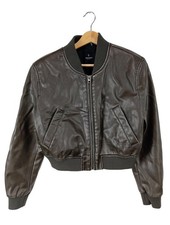 CLOCKHOUSE Kunstlederjacke Damen Jacke Gr. DE 36 braun Casual-Look