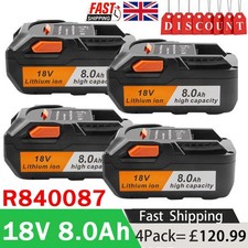 1-4x 8.0Ah Li-ion Battery For Ridgid AEG 18V L1830R L1815R B1820R B1814G R840087