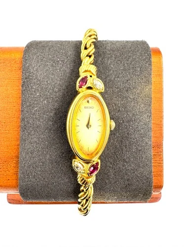 vintage seiko 12mm Women’s Quartz Watch 1E20-5760 Ships From Japan -f401