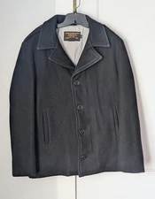 Schott Bros Inc Mens Flying Man Type N-5A Jacket Wool Blend Black Large