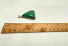 GWC Sterling Silver Malachite Hand Made Triangular Pendant 28.0g — photo 6