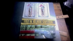 2 Strohm's Stained Glass Butterfly Kit Patterns + Glass Cutter England NOS NIB