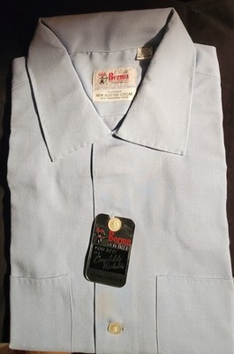 NOS Vintage Bud Berma Mens Shirt RARE sz XL UNWORN Ssleeve 1950s Top Stitch 