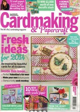 CARDMAKING  PAPERCRAFT JANUARY 2014 WITH FREE BOTANICAL STAMP SET DAMASK ROSE