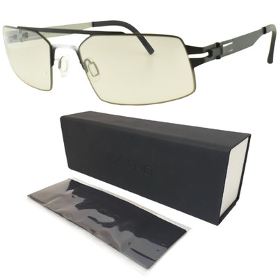NEW!! OVVO OPTICS 6019 C55C/119 Crow Titanium Silver Optical Frame Eyeglasses