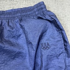 Vintage JCPenney USA 90  s Olympics Track Pants Mens L Nylon Windbreaker Blue