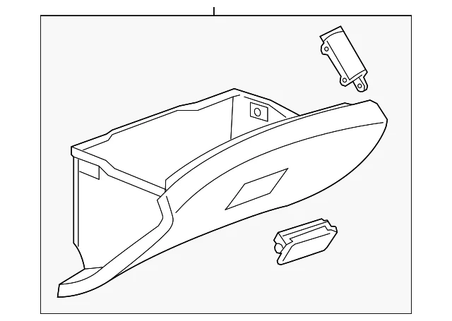 Porta compartimento painel de instrumentos genuína GM Jet preta 42571274 - Imagem 2 de 3