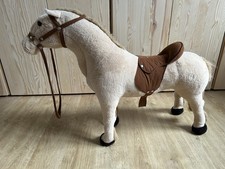 Reitpferd Spielpferd Plüschpferd für Kinder Stehpferd mit Sound Sitz H45 cm