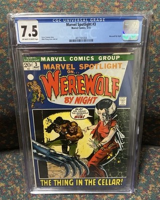 Marvel Spotlight #3 CGC 7.5 White Pages - 2nd App Werewolf By Night