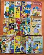 19x SIMPSONS Comics Nr. 18-39 (ohne 27+34) mit Postern, Aufklebern usw. Dino