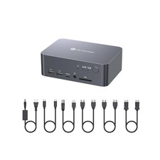 AV Access Docking Station Dual Monitor, KVM Switch 2 Monitors 2 Computers La...
