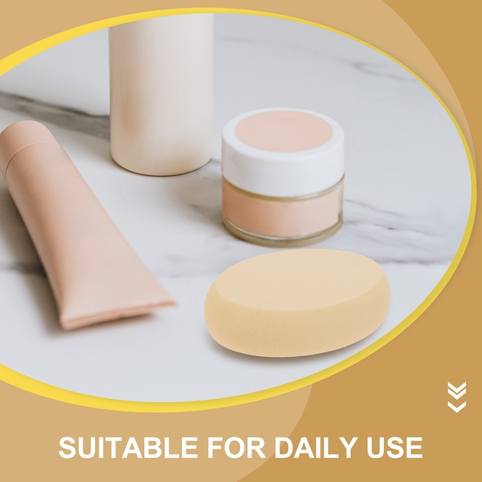 3 PCS Powder Puffer Oval Face Sponge for Makeup Cosmetics Sponges Round ...