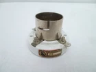 EF JOHNSON # 210 CERAMIC BASE POLISHED METAL COLLAR UX4 4 PIN TUBE SOCKET