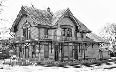 Railroad Train Station Depot Dayton Washington WA - Reprint
