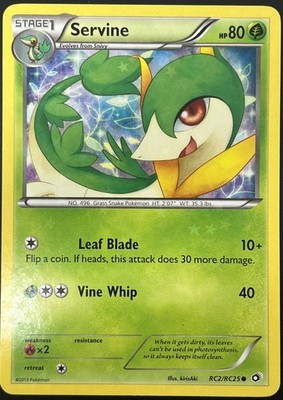 Servine RC2/RC25 Legendary Treasures Radiant Collection 2013 Pokémon Card VLP/NM