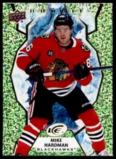 Mike Hardman 2021-22 Upper Deck Ice Green RC #129 Chicago Blackhawks