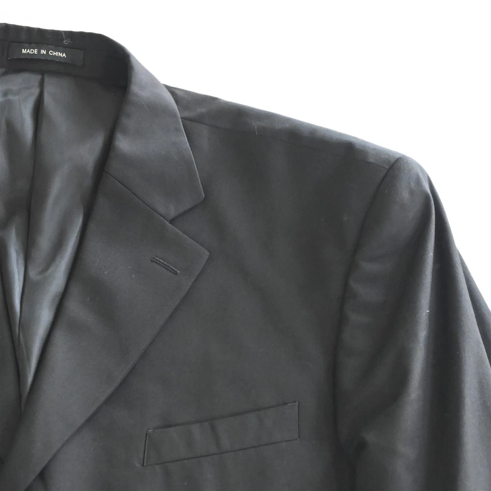 Chaqueta Pantalones Traje Milano Moda 48R 42 Negro Sólido Para Hombre Foto 2 de 4