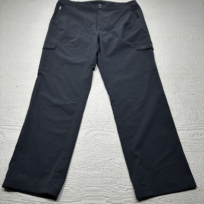 Fabletics FL2 Pants Mens Large Black Cargo Lightweight Casual Zip Pocket Nylon