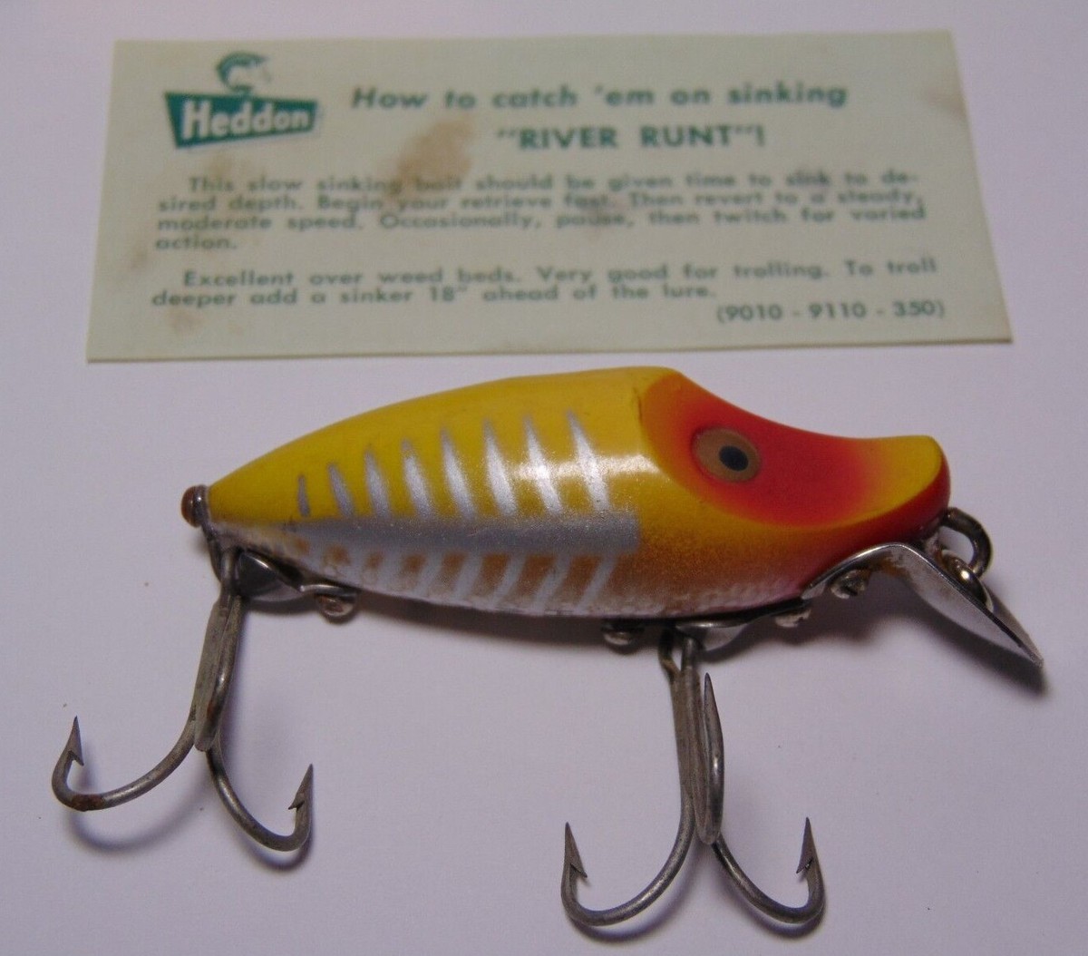 1960s Old Vintage Heddon Fishing Lure Original Box Midget