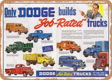 Metal Sign - 1947 Dodge Job Rated Trucks 2 Vintage Ad Metal Sign - 1947 Dodge Job Rated Trucks 2 Vintage Ad