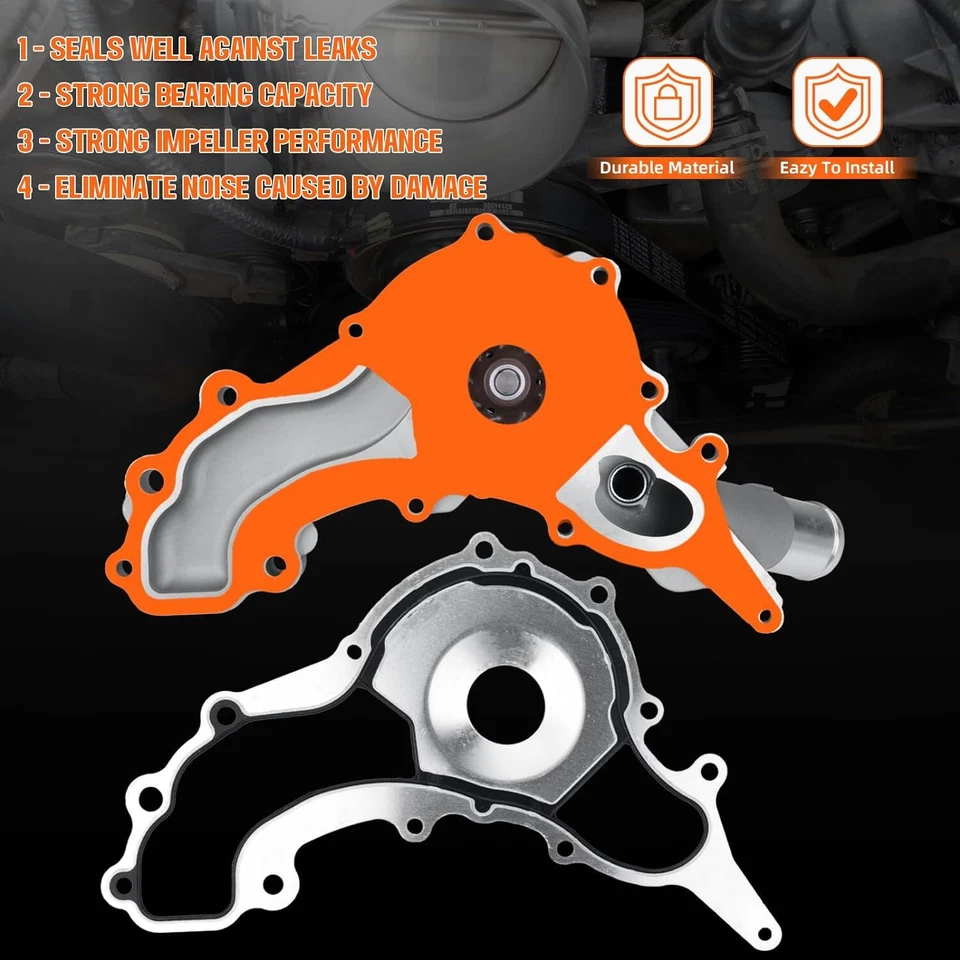 Water Pump For 2011-2016 Jeep Grand Cherokee Dodge Journey Ram 1500 3.6L V6 DOHC - Image 4 of 4