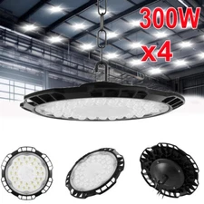 4x300W UFO LED High Bay Light Shop Lights Warehouse Commercial Lighting Lamps
