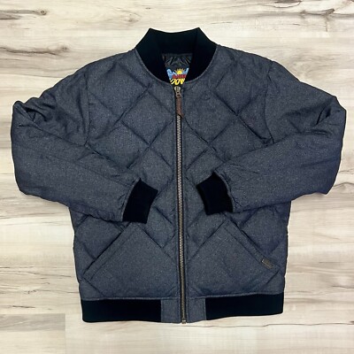 Eddie Bauer Originals 1936 Skyliner Down Quilted Bomber Jacket Men Large Gray