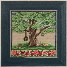 MILL HILL Counted Cross Stitch Beads Kit MIGHTY OAK TREE QUARTET Summer