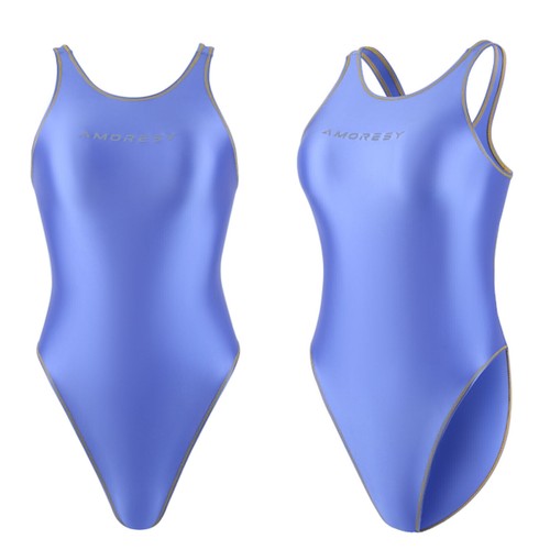 Sexy Traje de baño brillante para mujer AMORESY Spandex de una pieza Traje de baño Leotardos Traje de baño - Imagen 47 de 57