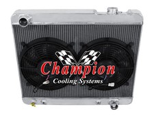 Aar Champion 4 Row Radiator W 2 12 Fans For 1961 - 1964 Pontiac Catalina