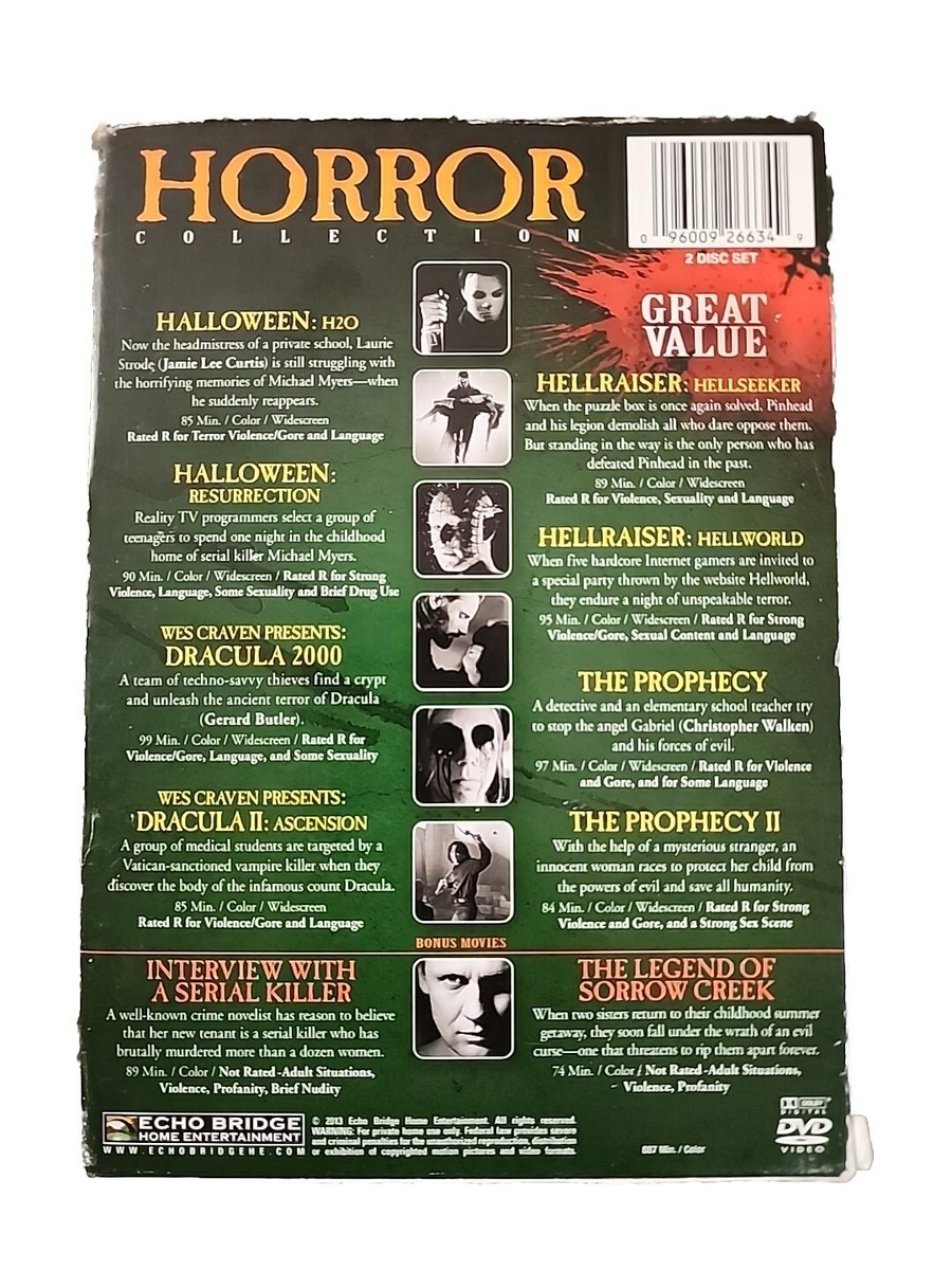 Miramax Horror Collection 10 Movies DVD 2014 2-Disc Set Prophecy