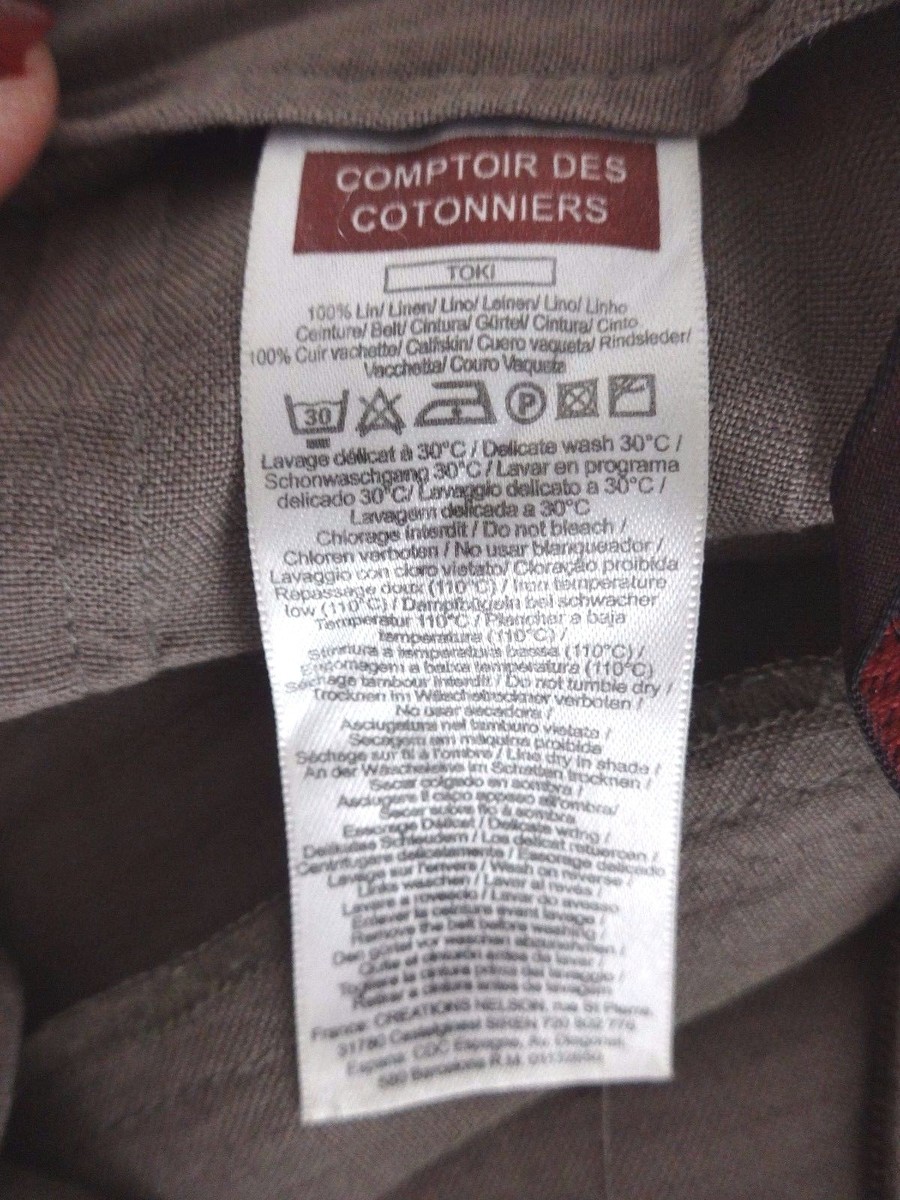 Jupe Trapèze En Lin Comptoir Des Cotonniers - Taille S (34/36) - Couleur Beige/taupe - Occasion Bon état