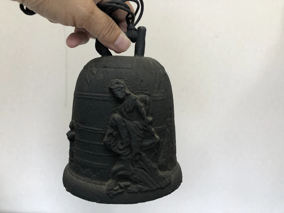 Y3077 BELL железный музыкальный инструмент музыка небесная дева старинный винтажный Японии - Изображение 2 из 4
