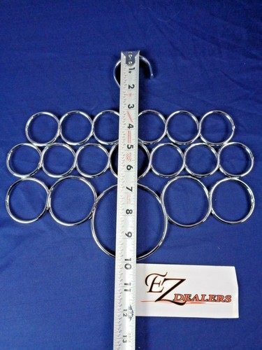 Silber Metall 18 Loch Schrank Organizer Aufhänger - Bild 3 von 3