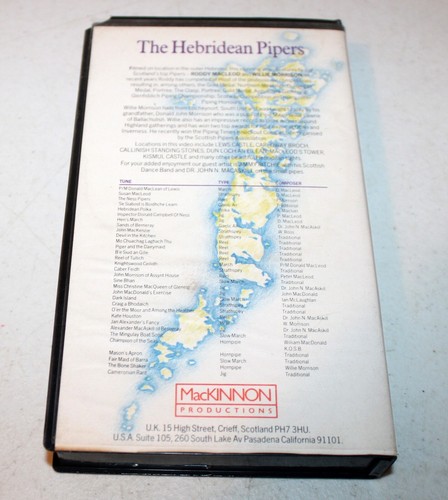 The Hebridean Pipers (VHS) Roddy Macleod, Willie Morrison, Scotland Pipers - Picture 2 of 2