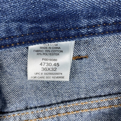 Key Jeans Men's Sz. 36x32* Blue Performance Comfort Relaxed Fit Denim Pants - Picture 11 of 11